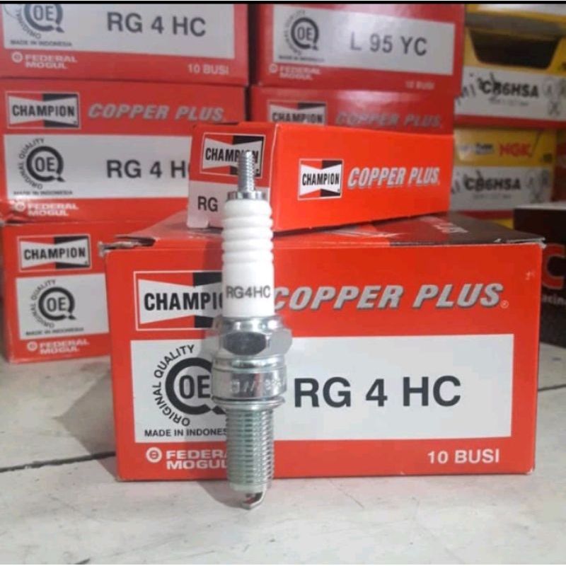 Jual BUSI Champion RG4HC 1 Kotak isi 10 pcs untuk motor Beat Scoopy ...