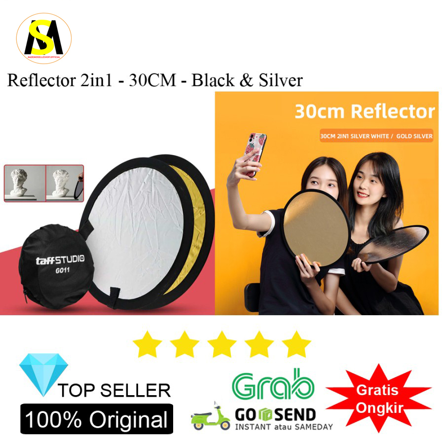 Jual Reflector / Reflektor Photography 2 in 1 30cm 60cm Gold