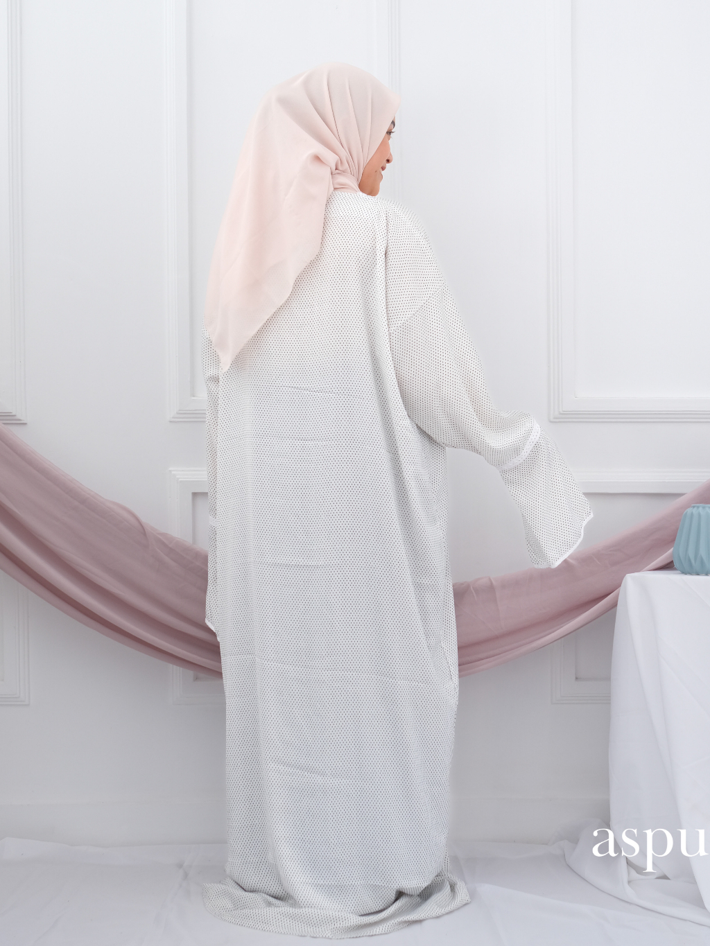 Jual ASPUT - Polka Glow Mukena Abaya Turki | Shopee Indonesia