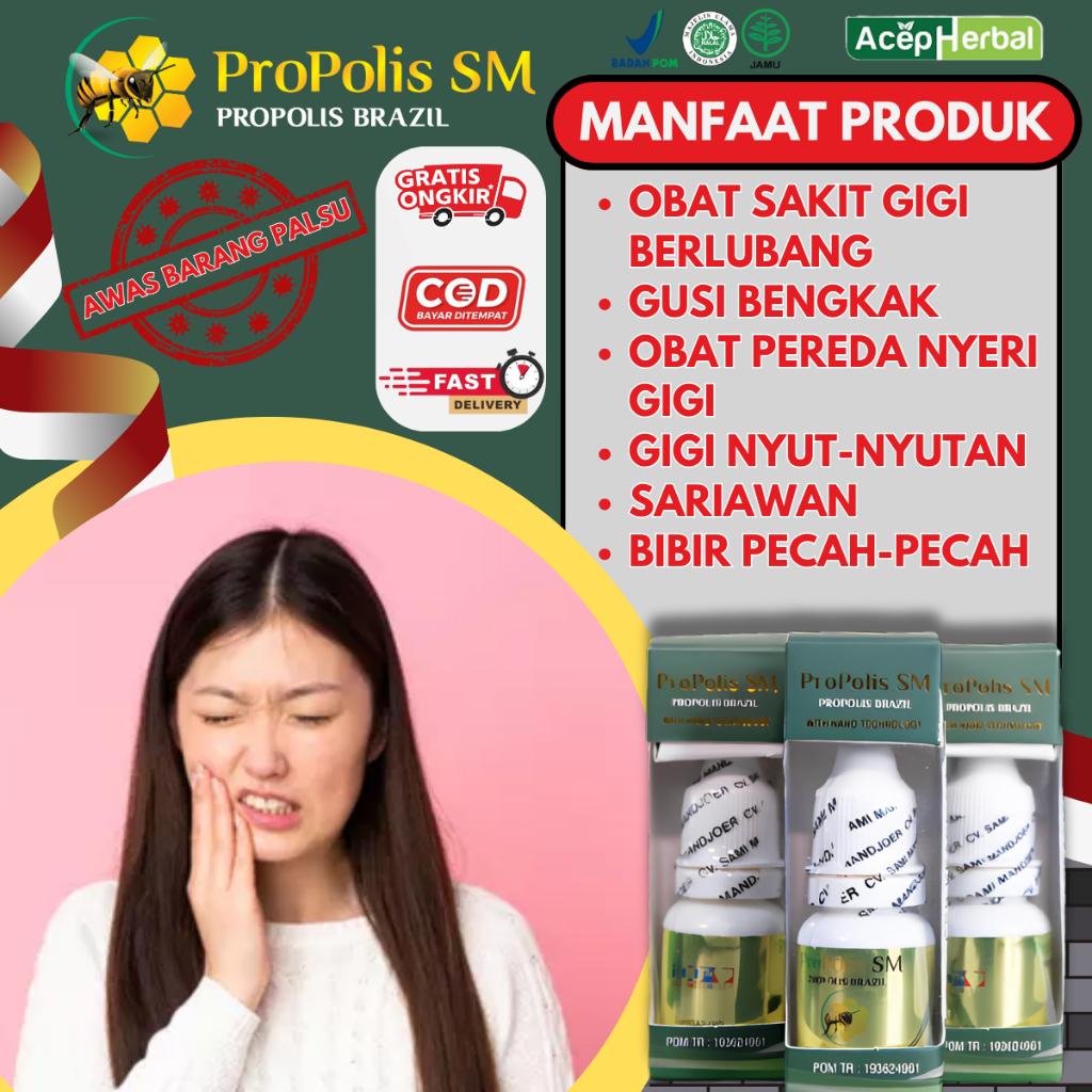 Jual Obat Sakit Gigi Berlubang, Sakit Gigi Nyut Nyutan, Gusi Bengkak
