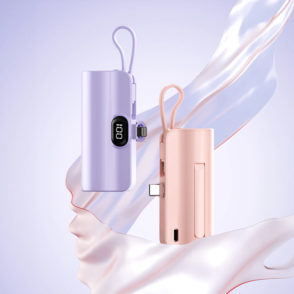UNEED MiniBox A5 5000mAh Powerbank Mini Lightning Type C Built In Cable - UPB408
