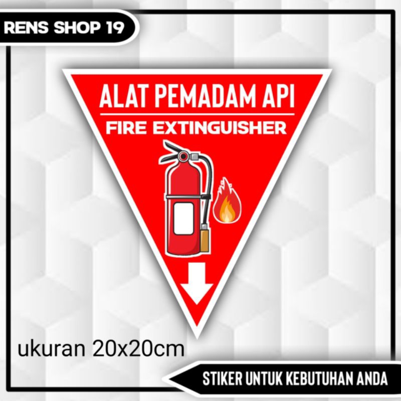 Jual stiker apar pemadam api segitiga 20x20cm sticker pemadam | Shopee ...