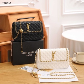 Tas Import - -READY YSL Wallet on Chain 22cm in Marble