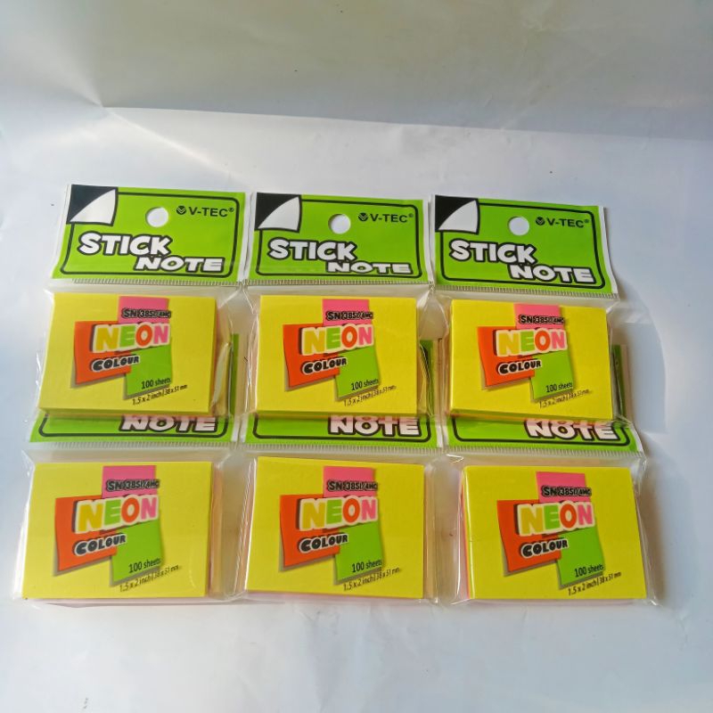 Jual Sticky Note Kecil V-tec Ukuran 5,1x3,8 cm | Shopee Indonesia