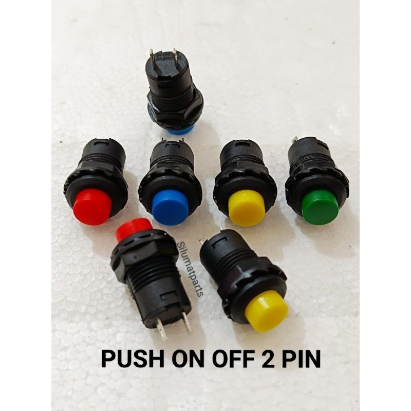 Jual SWITCH PUSH BUTTON / SAKLAR ON OFF 2 PIN BULAT 3A 125V 1.5A 250V ...