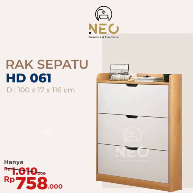 Jual NEO - RAK SEPATU HD 061 SHOE CABINET LEMARI SEPATU MINIMALIS ...