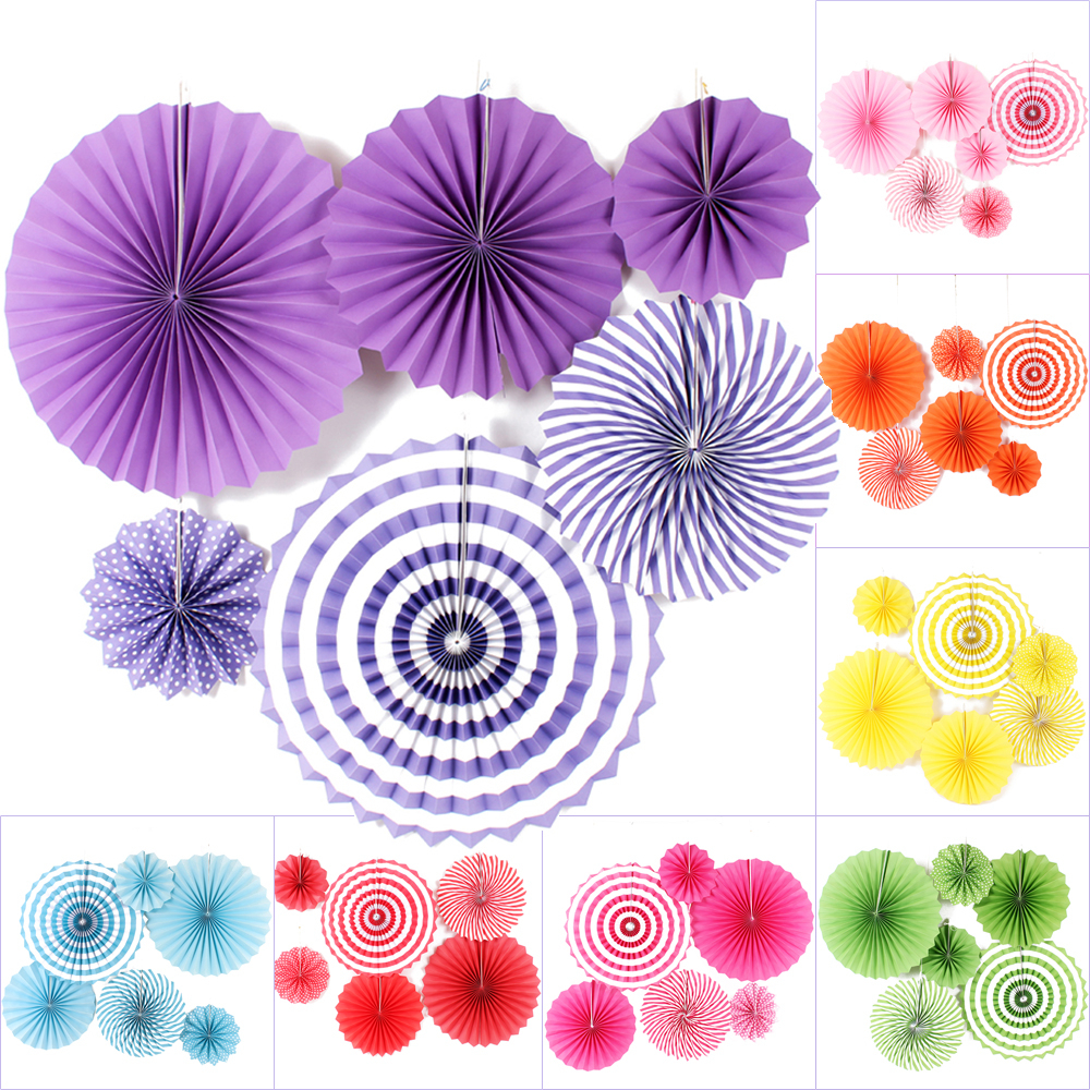 Paper Fan Decoration Set , Paper Flower, Dekorasi Ulang Tahun, Aksesoris Ultah, Kertas Dekor, Tempelan Dinding