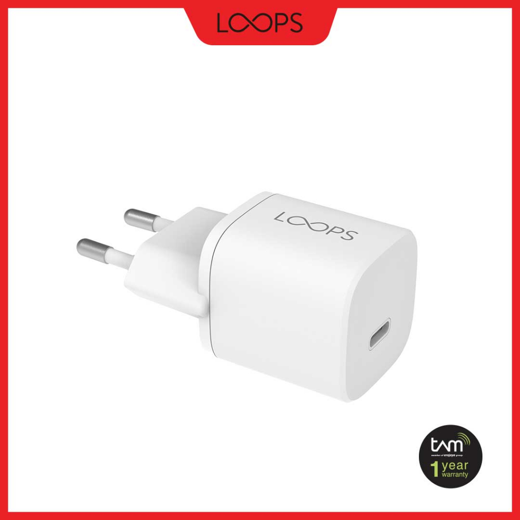 Jual LOOPS Type C Port Charger 20W | Shopee Indonesia
