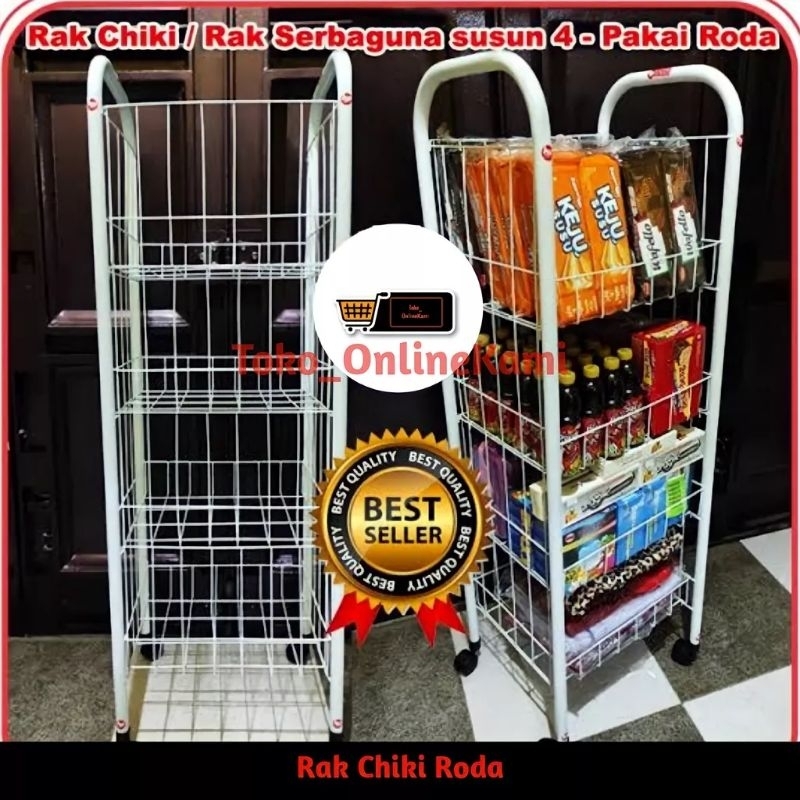 Jual Rak chiki roda/ rak display/ keranjang Chiki/ rak jajan/ rak ...