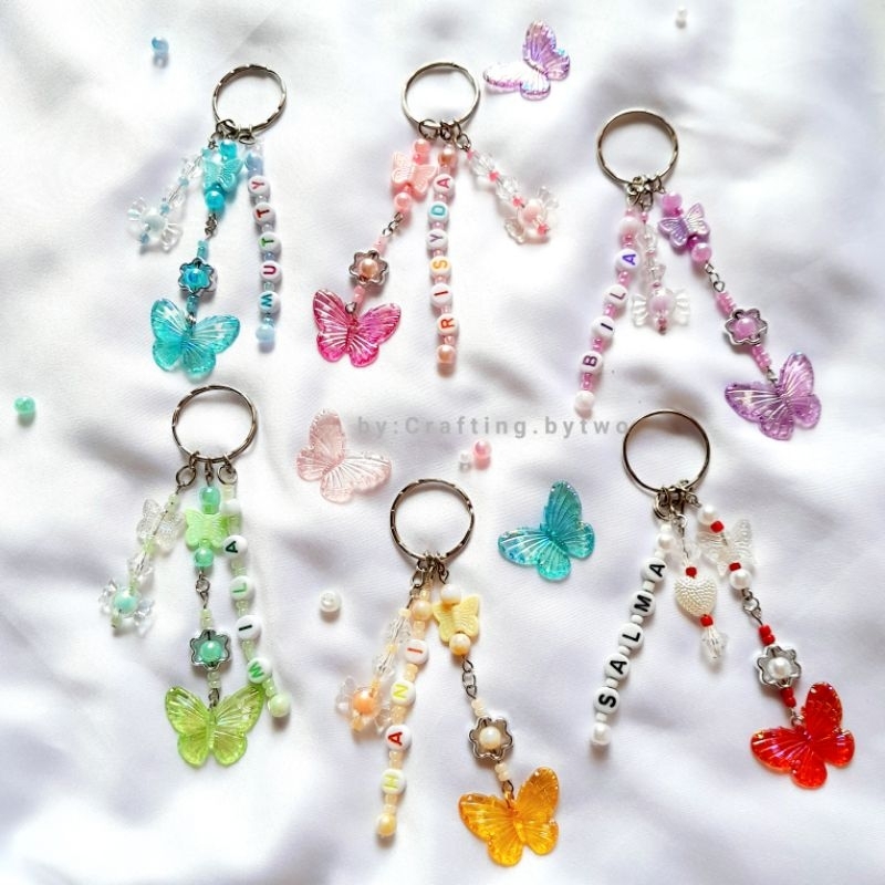 Jual KEYCHAIN MANIK AESTHETIC, GANTUNGAN KUNCI CUSTOM NAMA MAKSIMAL 6 ...
