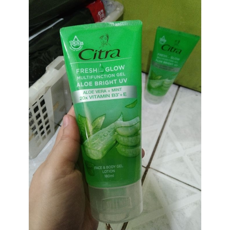 Jual Face and Body gel Citra Fresh Glow Aloe vera 180 ml Shopee Indonesia