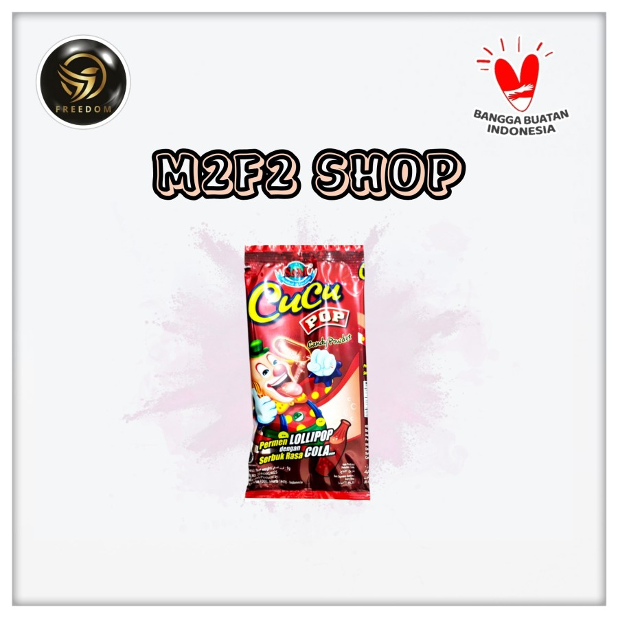 Jual Cucu Pop Permen Lollipops Dengan Serbuk Rasa Cola - 9 gr (Kemasan ...