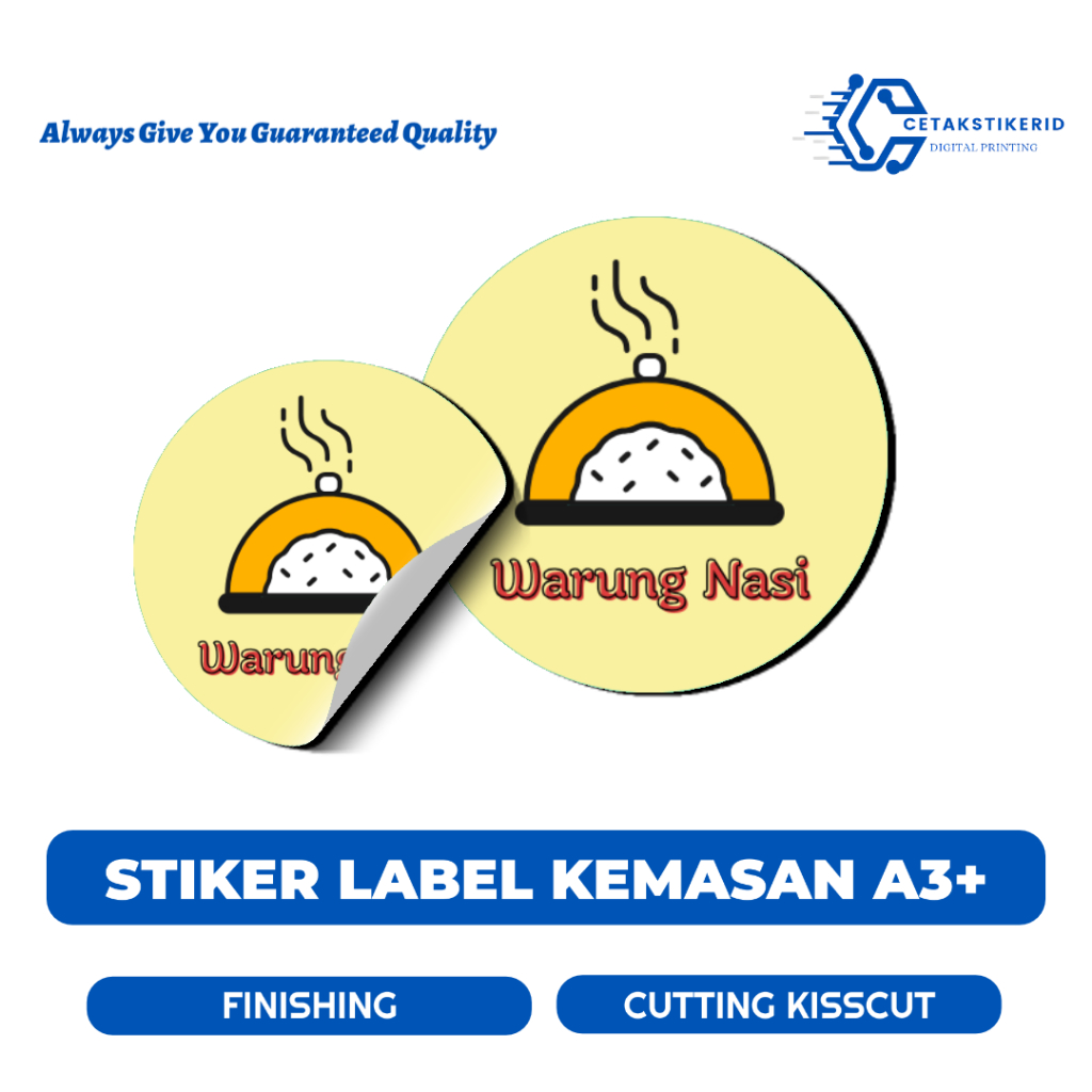 Jual [ FREE CUTTING ] Cetak Stiker Label Kemasan Makanan Minuman Bahan ...