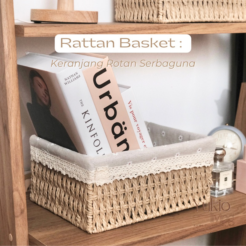 Jual [YUKIO] Rattan Storage Basket - Keranjang Penyimpanan Rotan ...