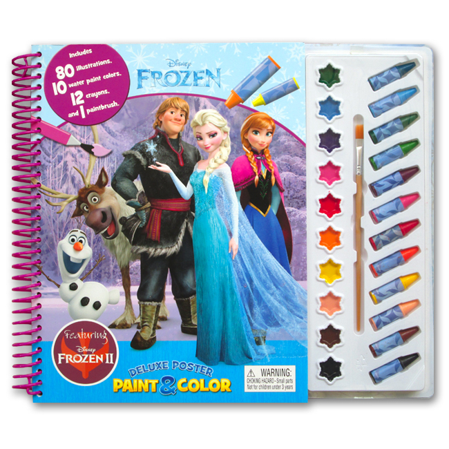 Jual Buku mewarnai Disney Frozen II Deluxe Poster Paint & Color Book