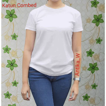 Kaos Polos Wanita Katun Combed Asli 100