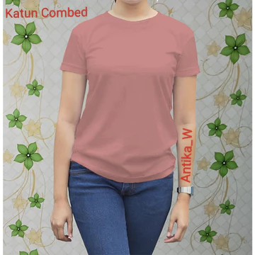 Kaos Polos Wanita Katun Combed Asli 100