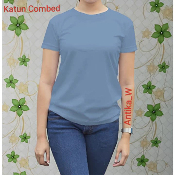 Kaos Polos Wanita Katun Combed Asli 100