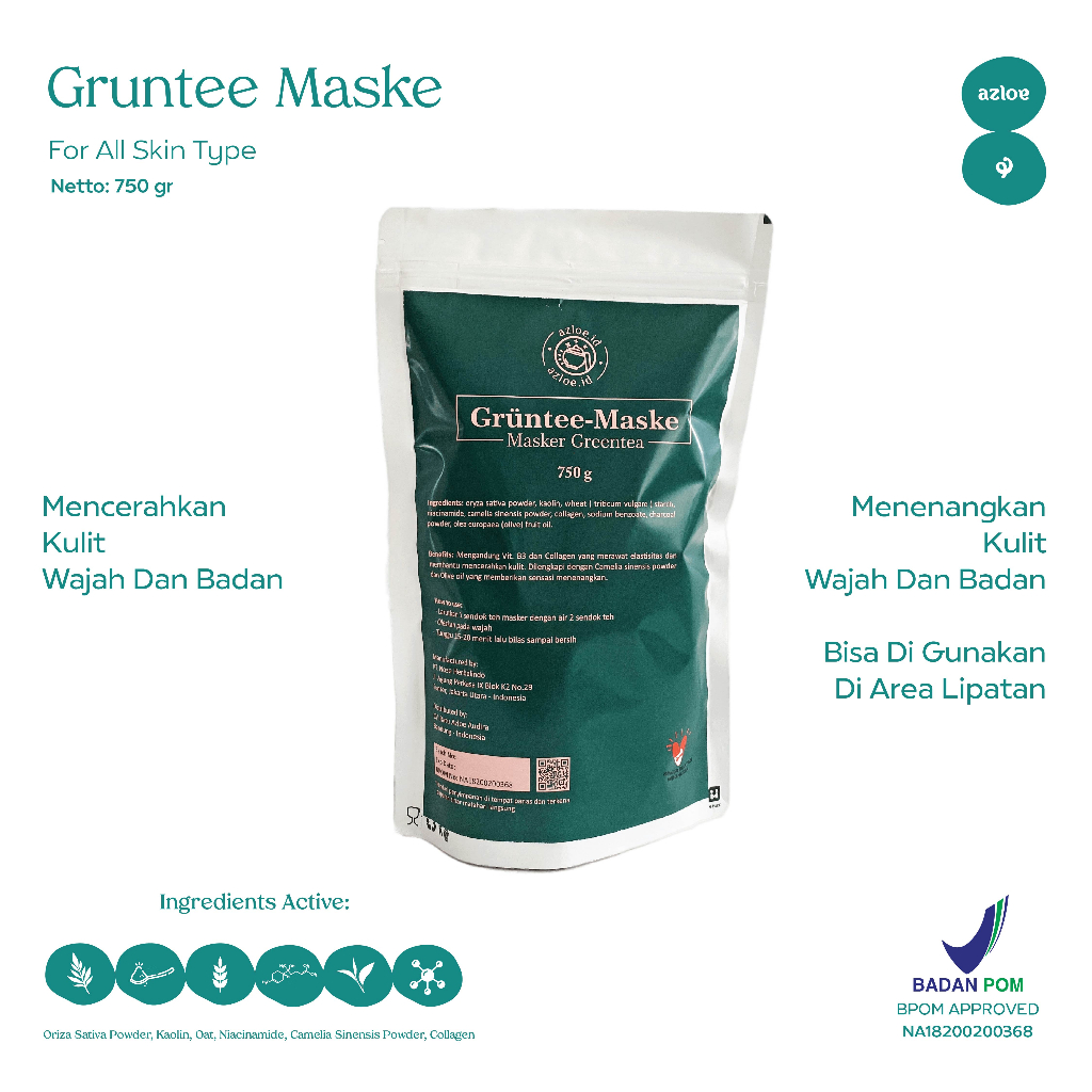 Jual Azloe Fleur De Masque And Gruntee Maske 750gr Big Pouch Masker