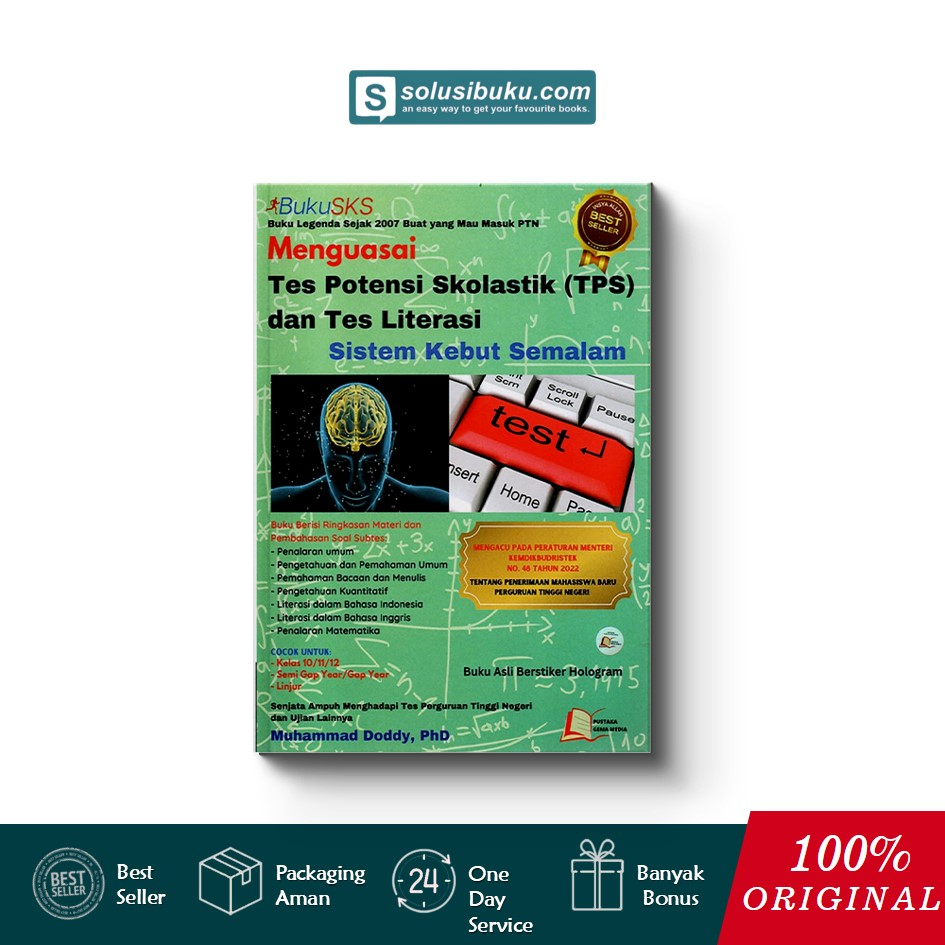 Jual Buku Menguasai Tes Potensi Skolastik (TPS) Dan Tes Literasi UTBK ...