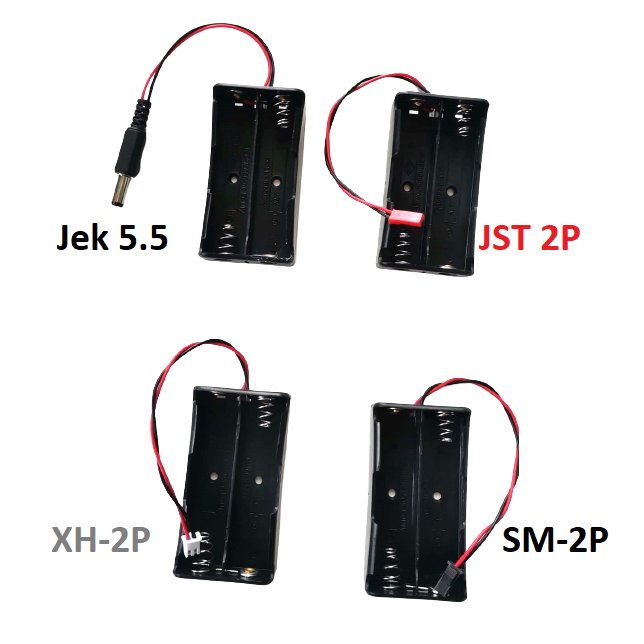 Jual Baterai Holder 18650 Tempat Batre 18650 Kotak 2Slot dengan ...