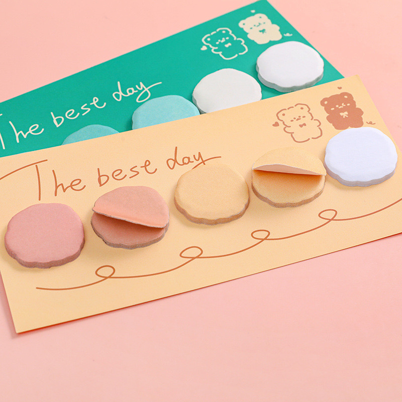 Jual 5Pad Mini Sticky Notes Bulat The Best Day Round Memo Notes ...