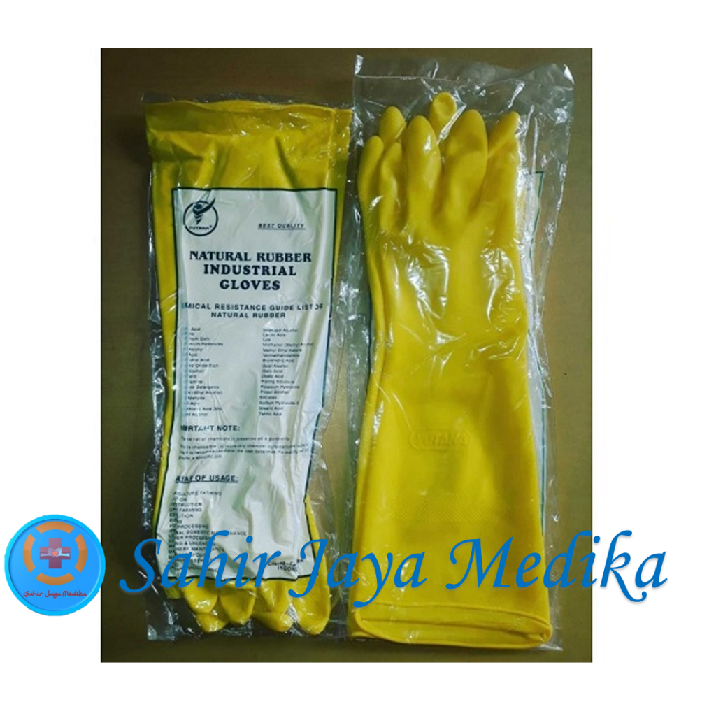 Jual Sarung Tangan Karet Latex Kuning Panjang Cm Handscoon Latex Cm Handglove Latex Shopee