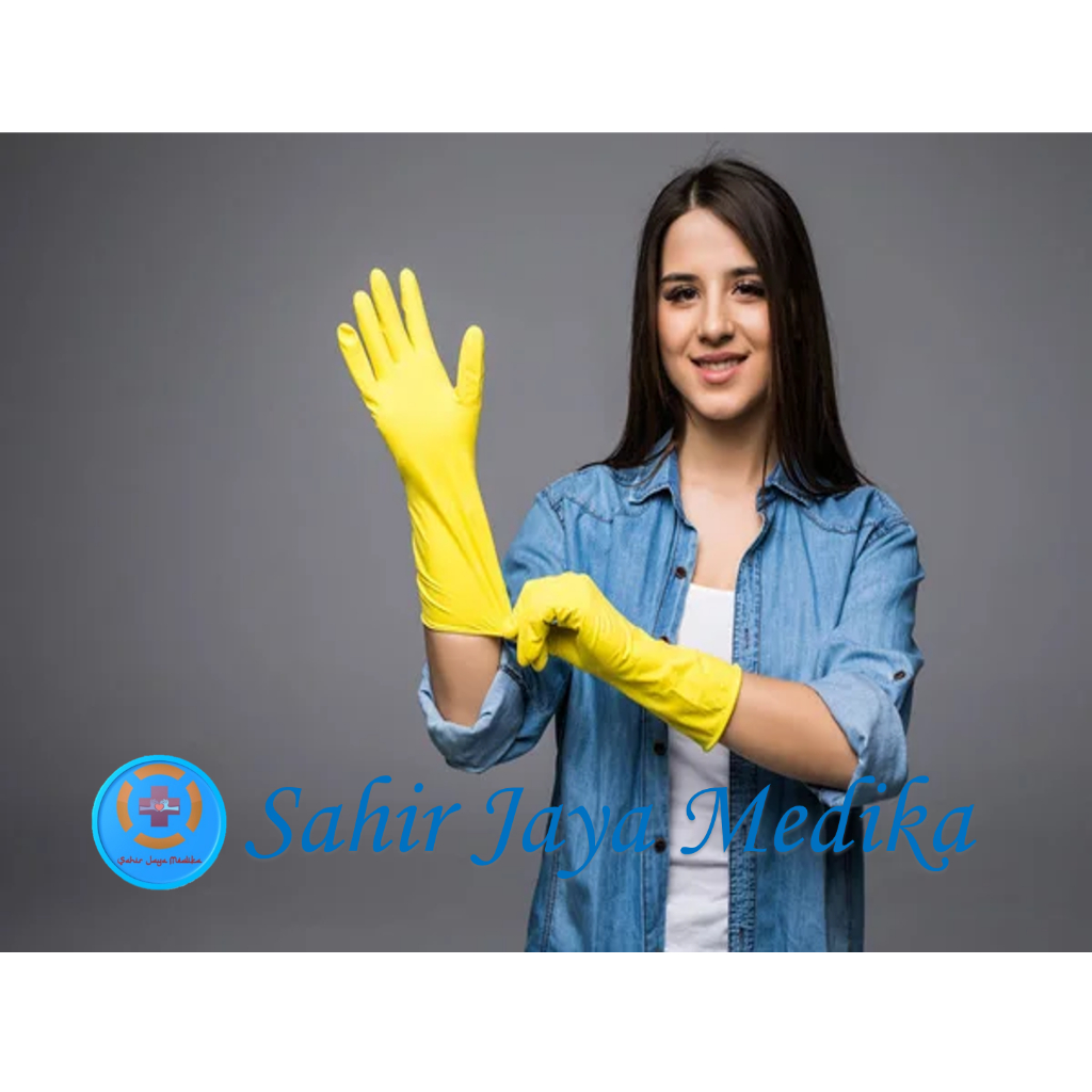 Jual Sarung Tangan Karet Latex Kuning Panjang 43cm Handscoon Latex 30cm Handglove Latex Shopee