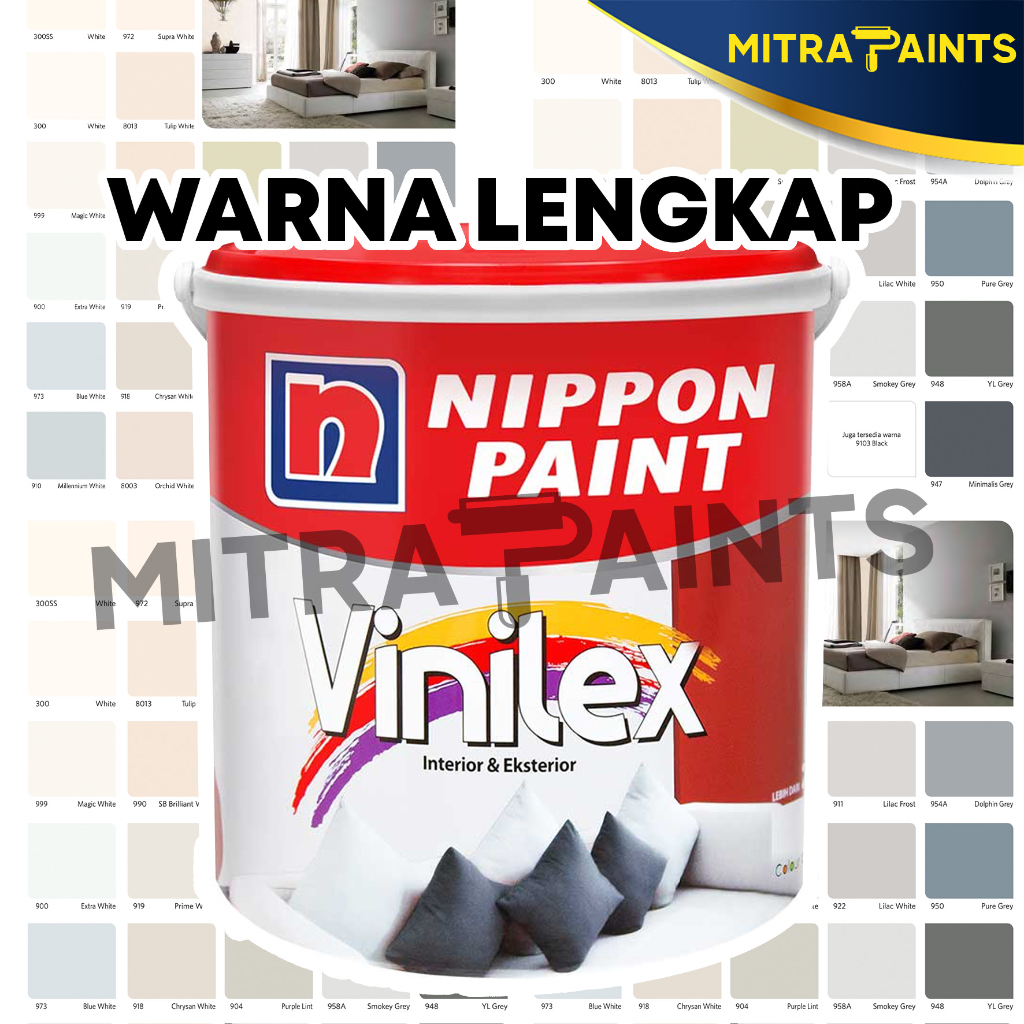 Jual [PART 1] VINILEX 5 KG NIPPON PAINT / CAT TEMBOK INTERIOR EKSTERIOR ...