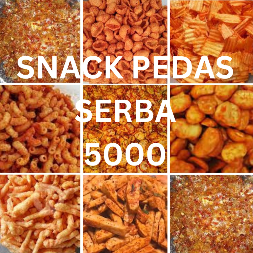 Jual Aneka Snack Pedas Serba 5000 Cemilan Camilan Makanan Ringan Murah