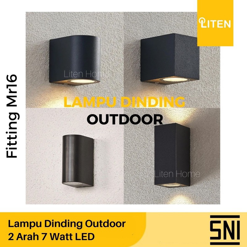 Jual Lampu Dinding 2 Arah Outdoor 7w Led Outdoor Wall Lamp Fitting Mr16 1 Arah 2 Arah Kotak 