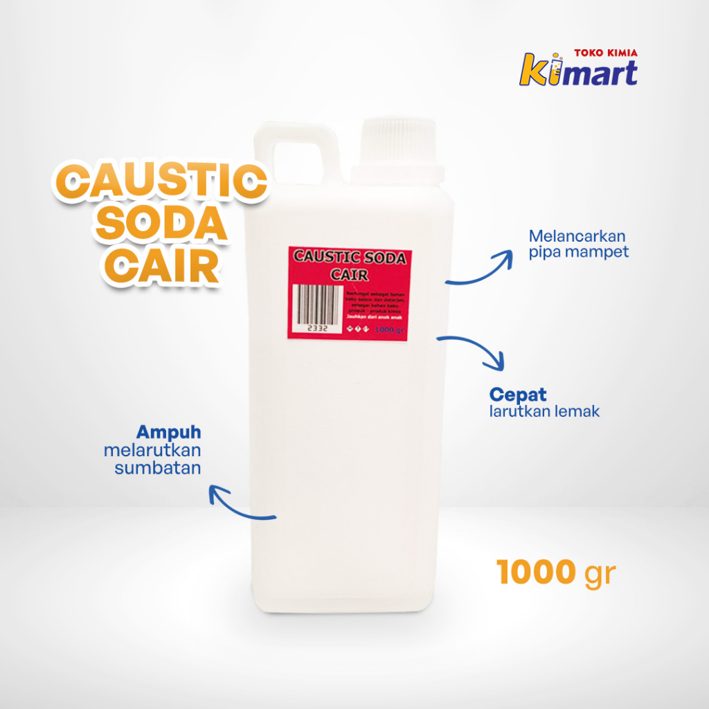 Jual Soda Api Cair 1Kg Anti Sumbat Pipa EXTRA BUBBLE WRAP Caustic Soda