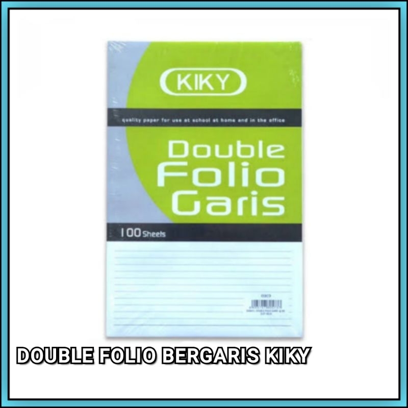 Jual 1 Pak Kertas Double Folio Bergaris Double Polio Garis Kiky Isi 100 Lembar Shopee Indonesia 0661