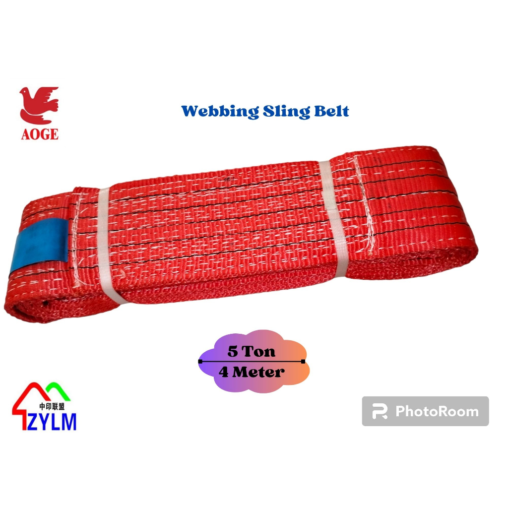 Jual Aoge webbing sling belt 5 Ton x 4 Meter Shopee Indonesia