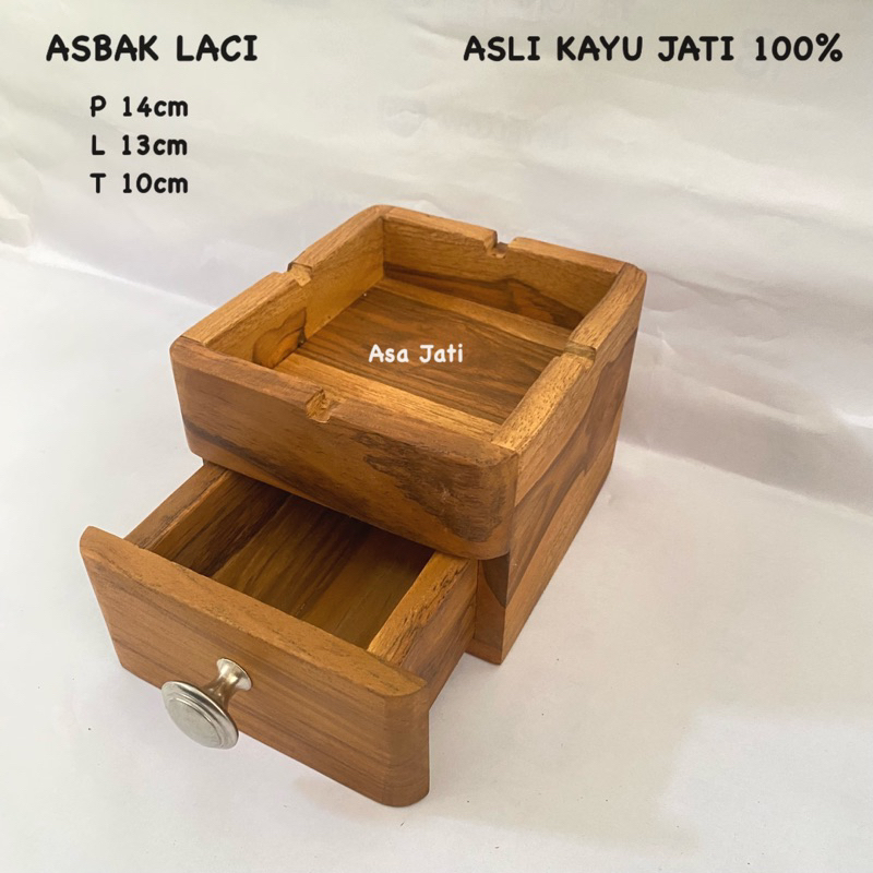 Jual Asbak Laci Kayu Jati Asbak Minimalis Asbak Aesthetic Shopee Indonesia