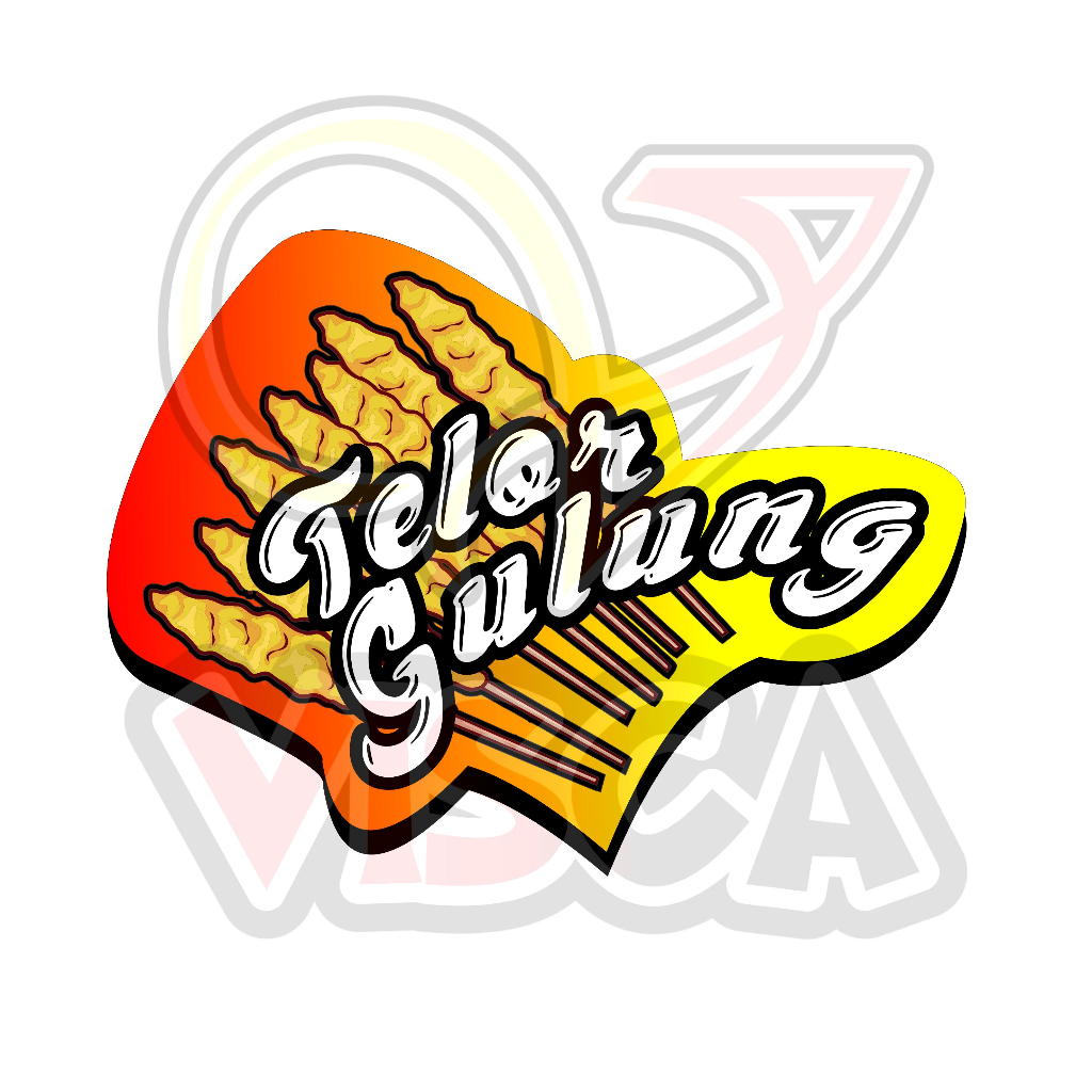 Jual Stiker Gerobaketalase Jualan Custom Telor Gulung Free Desain