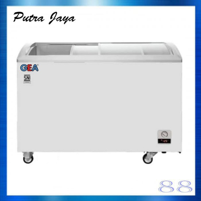 Jual GEA Sliding Curve Glass Freezer 303 Liter SD 303 / SD303 | Shopee