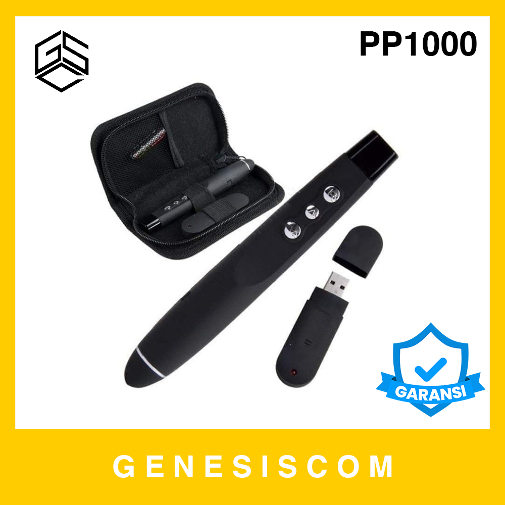 Jual Presenter Laser Pointer MTECH PP1000 Red Laser Merah 2.4GHz USB ...