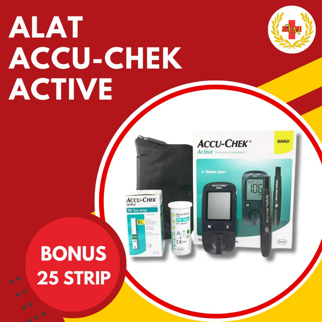 Jual Alat Tes Gula Darah Glukosa Diabetes Glucose Accu Chek Active ...