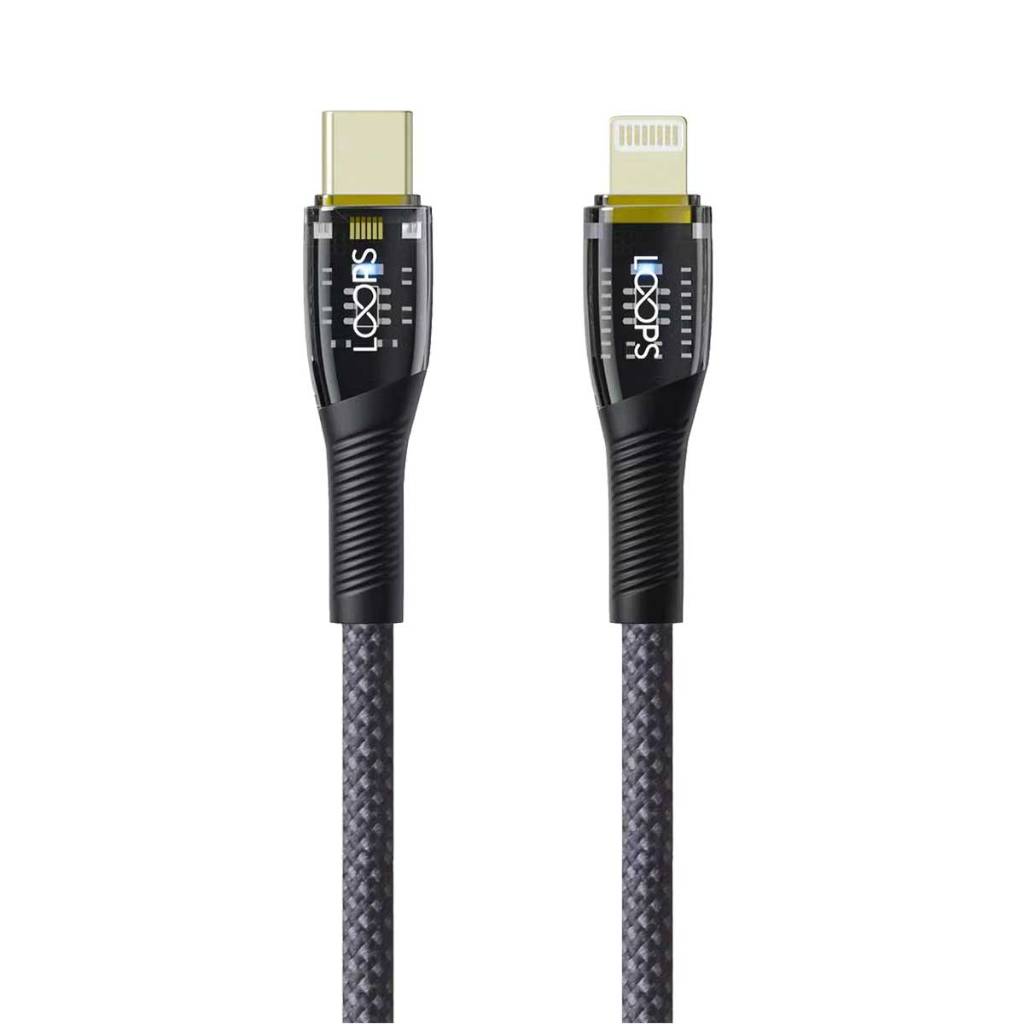 Jual LOOPS Glassy Series Cable C to L - Black | Shopee Indonesia