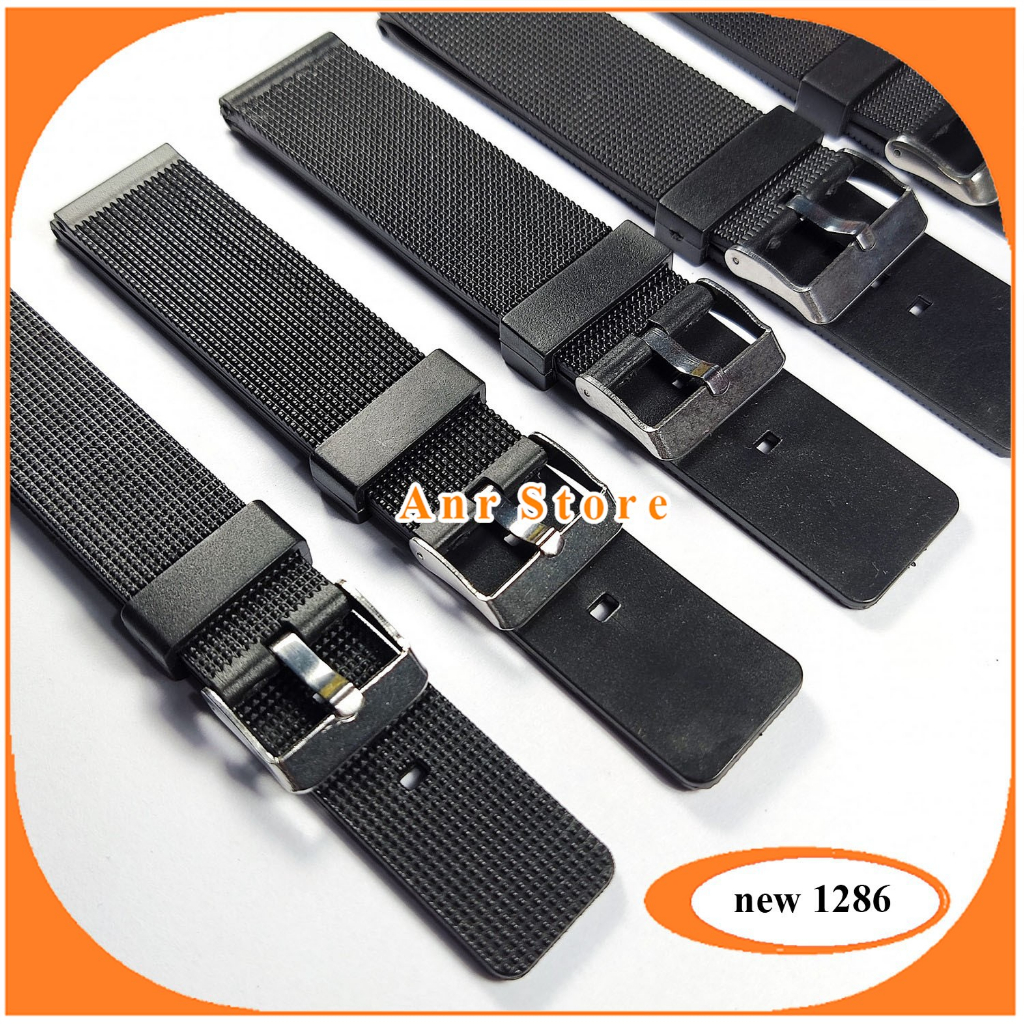 Jual Tali Karet Jam Tangan 18mm 20mm 22mm 24mm 26mm Rubber Strap