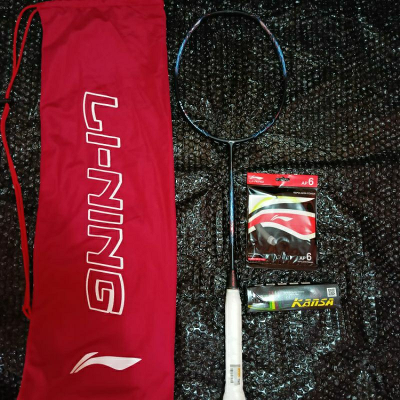 Jual Raket badminton terbaru lining AXFORCE 30 LBS bonus tas dan grip ...