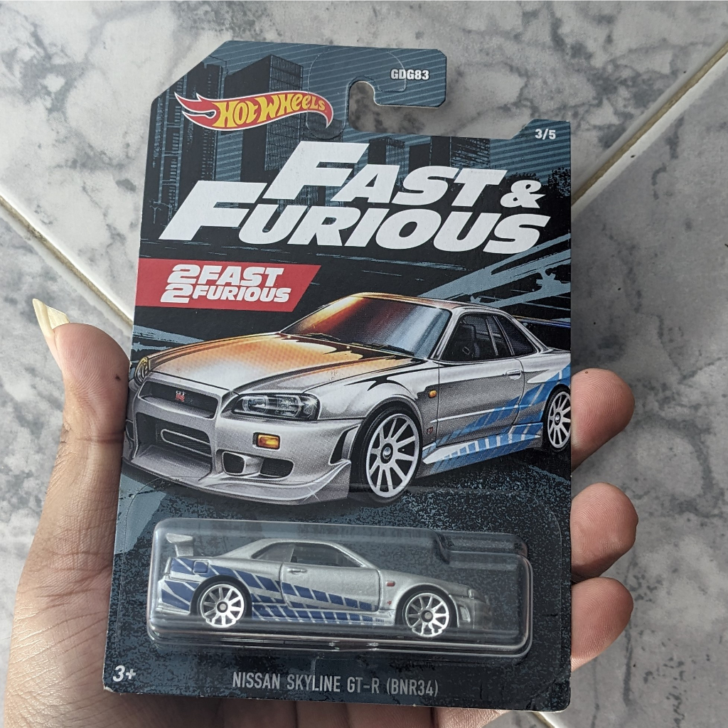 Jual Hot Wheels 2 Fast 2 Furious Nissan Skyline GT-R BNR34