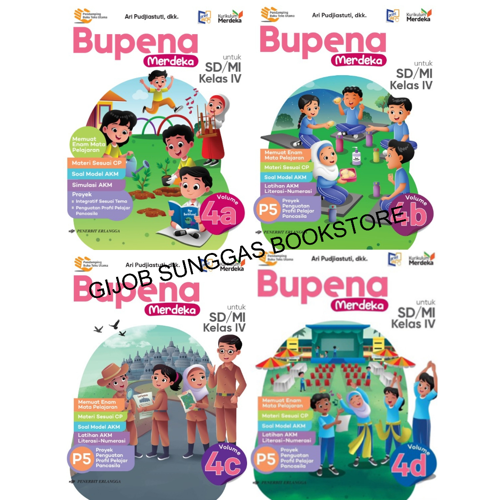 Jual BUPENA MERDEKA SD/MI KELAS 4 JL. 4A 4B 4C 4D Kurikulum Merdeka ...