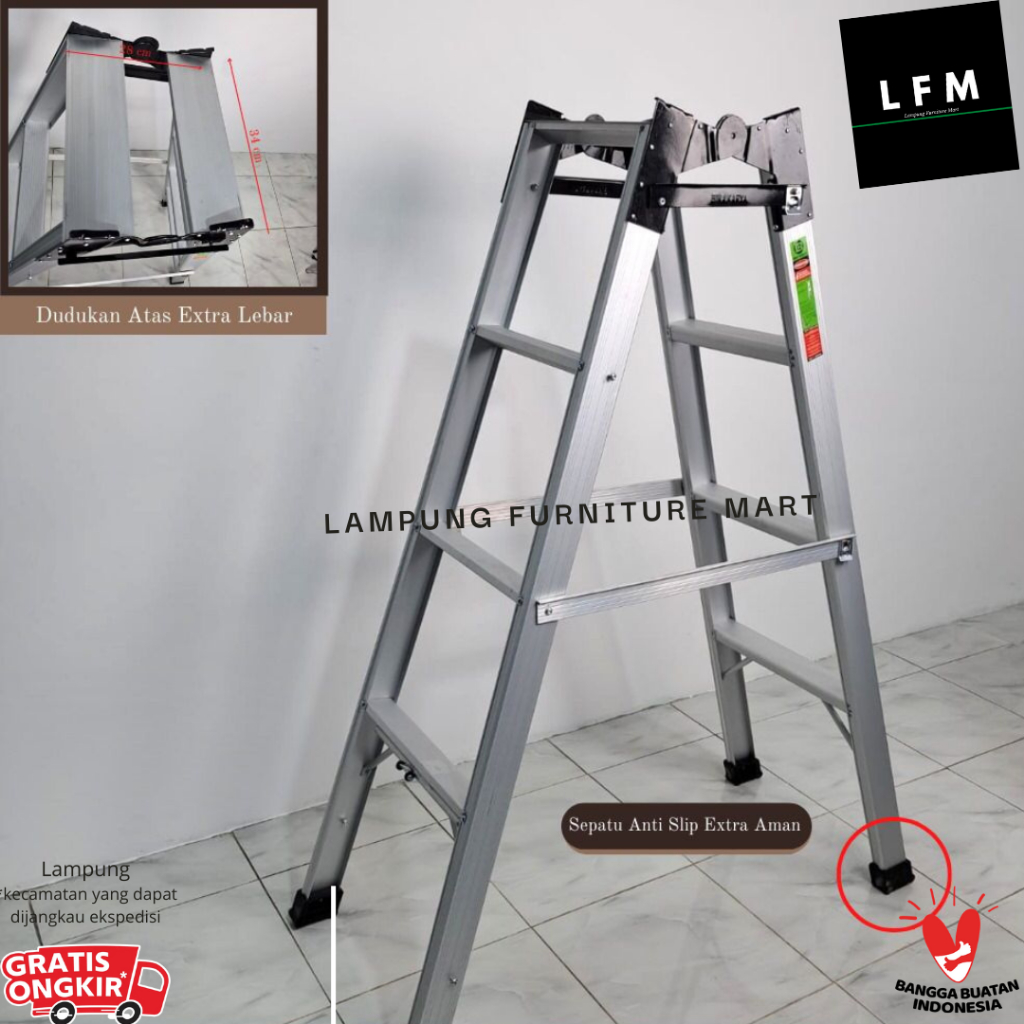 Jual Tangga Lipat / Tangga Alumunium Victory - LFM Lampung | Shopee