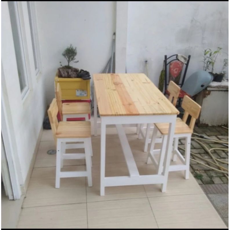 Jual Meja caffe / meja resto 1set | Shopee Indonesia
