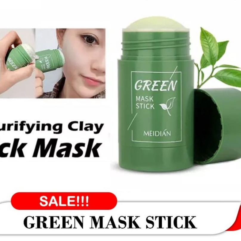 Jual [ COD ] MEIDIAN Green Mask Stick 100 Original Masker Wajah Green