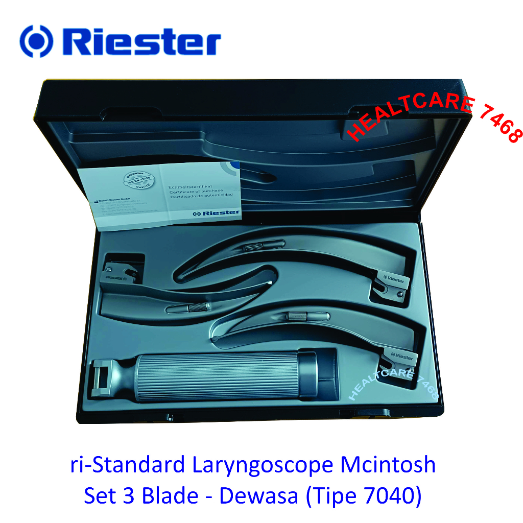 Jual RIESTER riStandard Laryngoscope McIntosh Blade Lengkung Dewasa