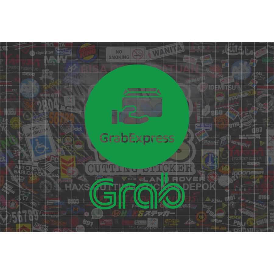 Jual Cutting Sticker Logo GrabExpress 8Cm Untuk Kaca Dinding Motor ...