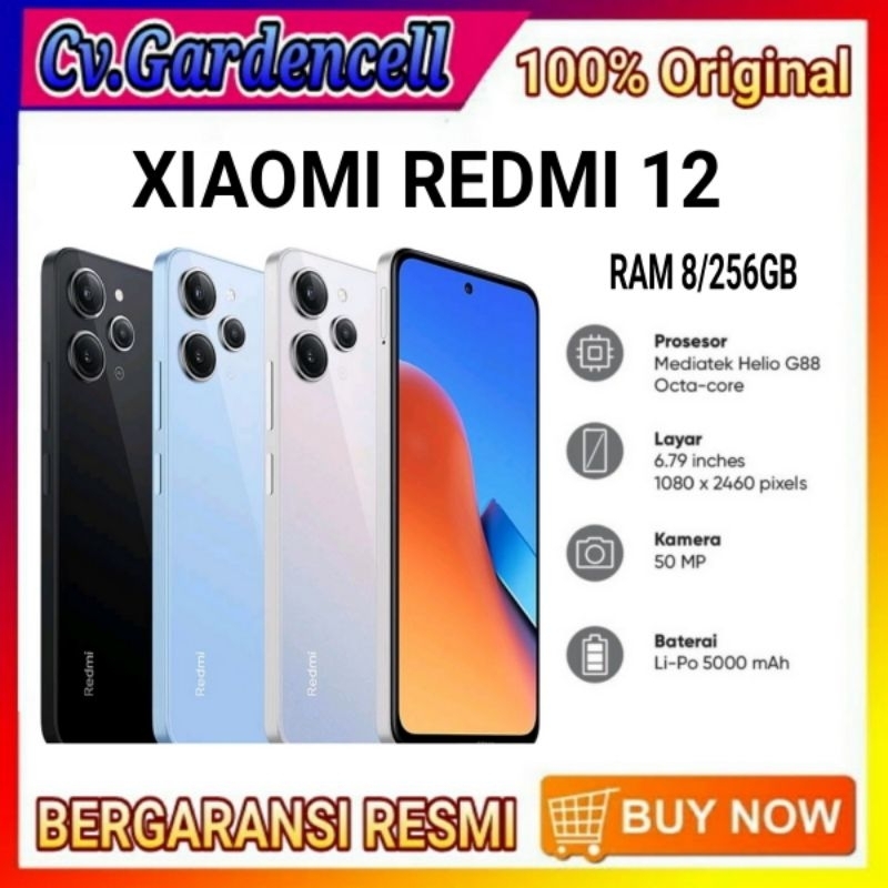 Promo XIAOMI REDMI 12 8/256 GB - 8/256 RANDOM Diskon 29% di Seller